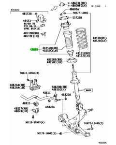 G&oacute;rne mocowanie amortyzatora, zestaw Toyota Lexus GS250 2011- prz&oacute;d