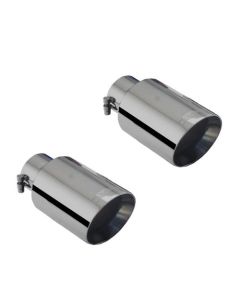 Czarny, okrągły tłumik z wlotem 3&Prime; i wylotem 4&Prime; Ford Mustang GT