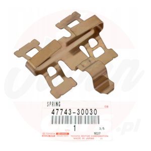 Blaszka klocków hamulcowych Toyota Lexus IS200 1GFE tył