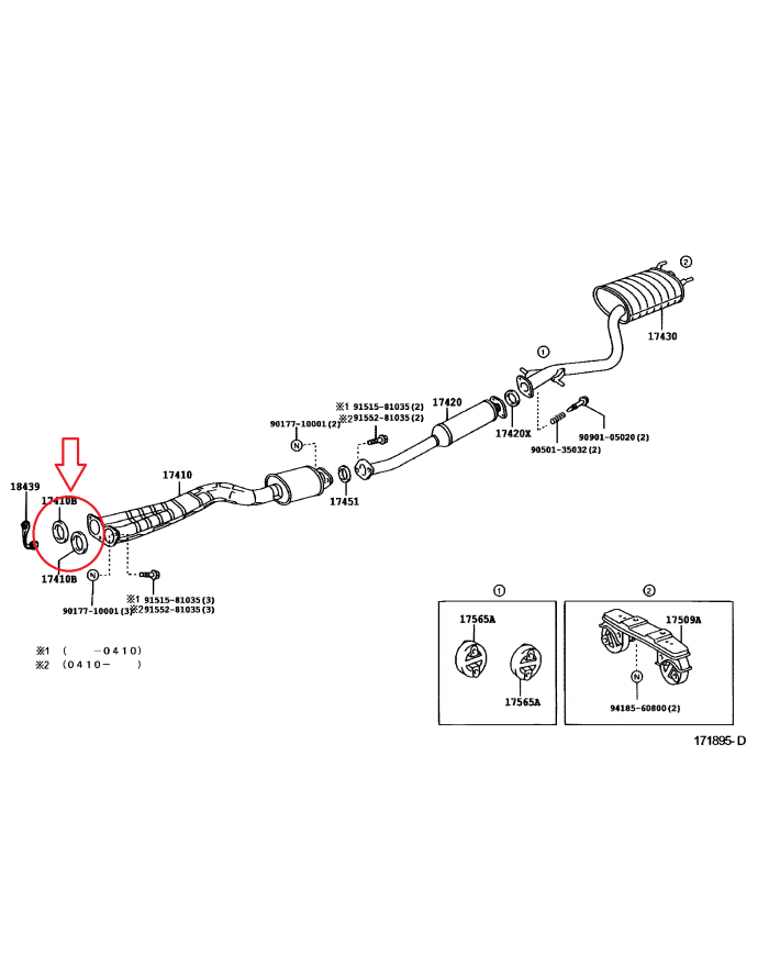Uszczelki układu wydechowego OE Toyota Lexus IS200 1GFE