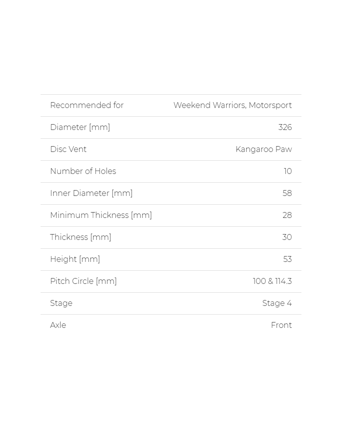 Tarcze hamulcowe DBA T3 4000 Multi PCD Subaru Impreza STI przód