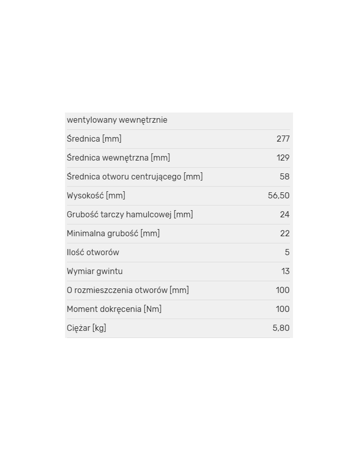Tarcze hamulcowe Rotinger T5 Subaru Impreza Forester BRZ Toyota GT86 277[mm] przód
