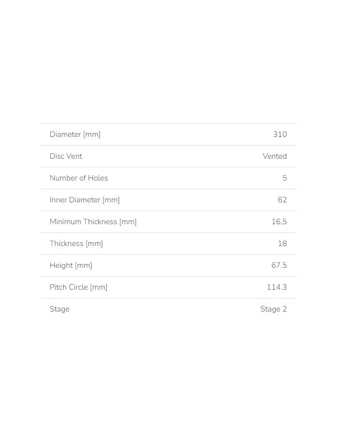 Tarcze hamulcowe DBA T2 Street Lexus GS IS 05- 310mm tył