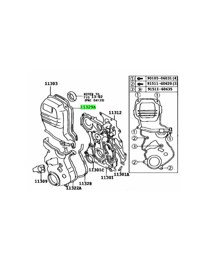 Uszczelka pokrywy rozrządu Lexus IS200 99-05 1GFE górna